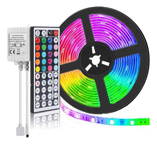 Led Strip Lights 16.4ft Smd 5050 Impermeable 300leds Rg...