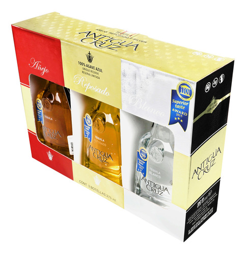 Tequila Antigua Cruz Tripack 375 Ml