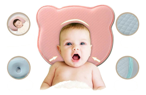 Almohada Redonda Rosa Con Formato De Bebé Para Amamentación