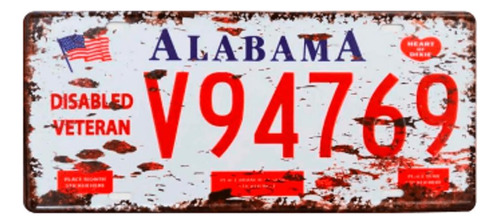 Placa De Carro Decor Em Madeira State Route - Alabama