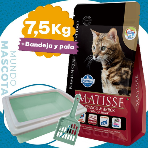 Alimento Matisse Gato Adulto Pollo Y Arroz 7,5 Kg + Regalo