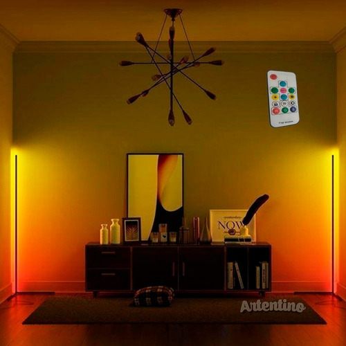 Imagen 8 de 10 de Luz Lampara Pie Esquinero Pixel Led Rgb Regalo Deco Original