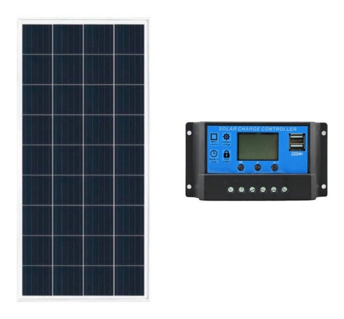 Kit Painel Placa Solar 150w 155w + Controlador De Carga