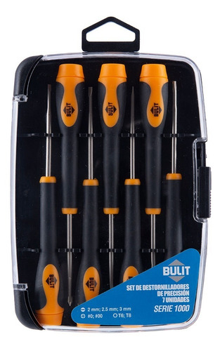 Set De Destornilladores Bulit  Kit Precisión Mango Rotativo
