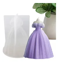 Comprar Molde  Silicona Vestido De Novia Velas Resinas Porcelana