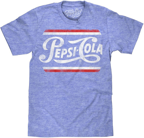 Pepsi Cola Polera - Vintage 2d Logo Pepsi Manga Corta