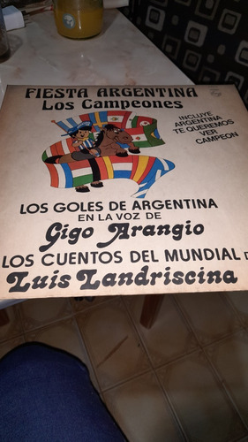 Vinilo Fiesta Argentina Los Campeones- 1978- Todos Los Goles
