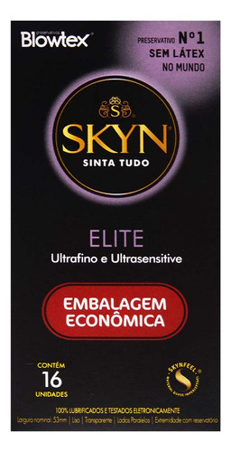 Preservativo Skyn Elite Caixa 16 Unidades Blowtex