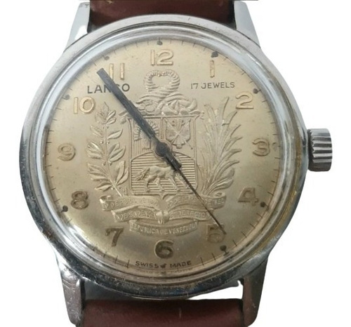 Reloj Lanco Cal. 1130 Escudo De Venezuela Vintage 1965