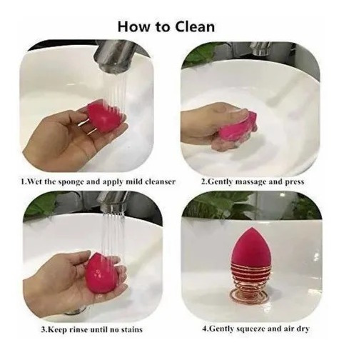 Esponja Para Maquillaje Tipo Beauty Blender Con Soporte