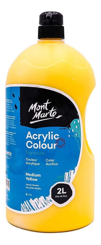 Pinturas Acrilicas Mont Marte Discovery School 2 L Color Amarillo (medium Yellow)