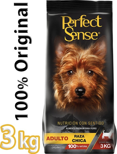 Croquetas 100% Naturales Perfect Sense Adulto Raza Chica 3kg