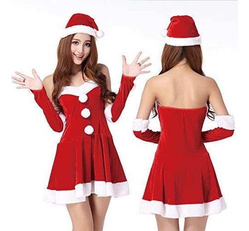 Vestido De Traje De Navidad Con Sombrero De Navidad 1