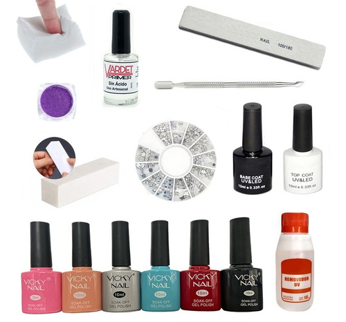 Set Esmaltado Semipermanente + Decoración De Uñas Nail Art