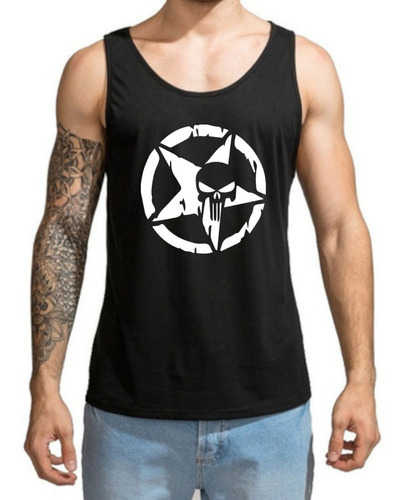 Musculosa Caballero Verano Diseño Punisher Gyms Romanosmodas