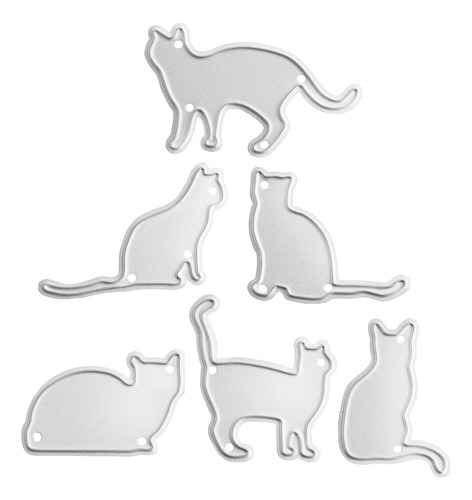 6 Troquel Corte Metal Para Gato Diseño Acero Carbono