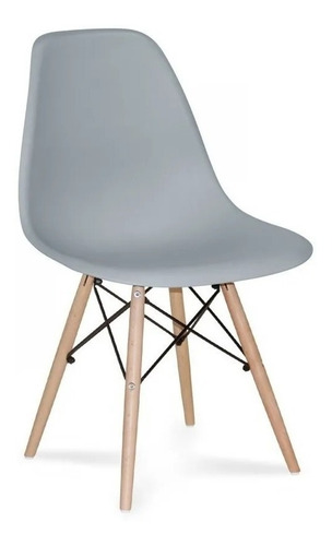 Juego Comedor Eames Mesa Redonda 80cm + 4 Sillas - Amarelo