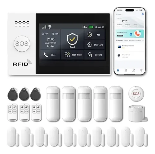 Conjuntos De Segurança Sem Fio Tuya Wifi Smart Home 433mhz G