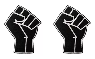 Blm Fist Up Black Power Bordado Hierro En Coser Parches...