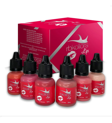 Kit Lips Pigmento Rbkollors - Micropigmentação Labial