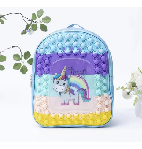 Mochila Escolar Grande Con Cremallera De Silicona Para Niños