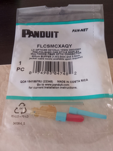Conector Para Fibra Óptica Multimodo Lc Marca Panduit