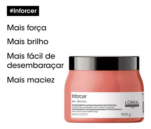 Máscara Loreal Inforcer 500 Gr