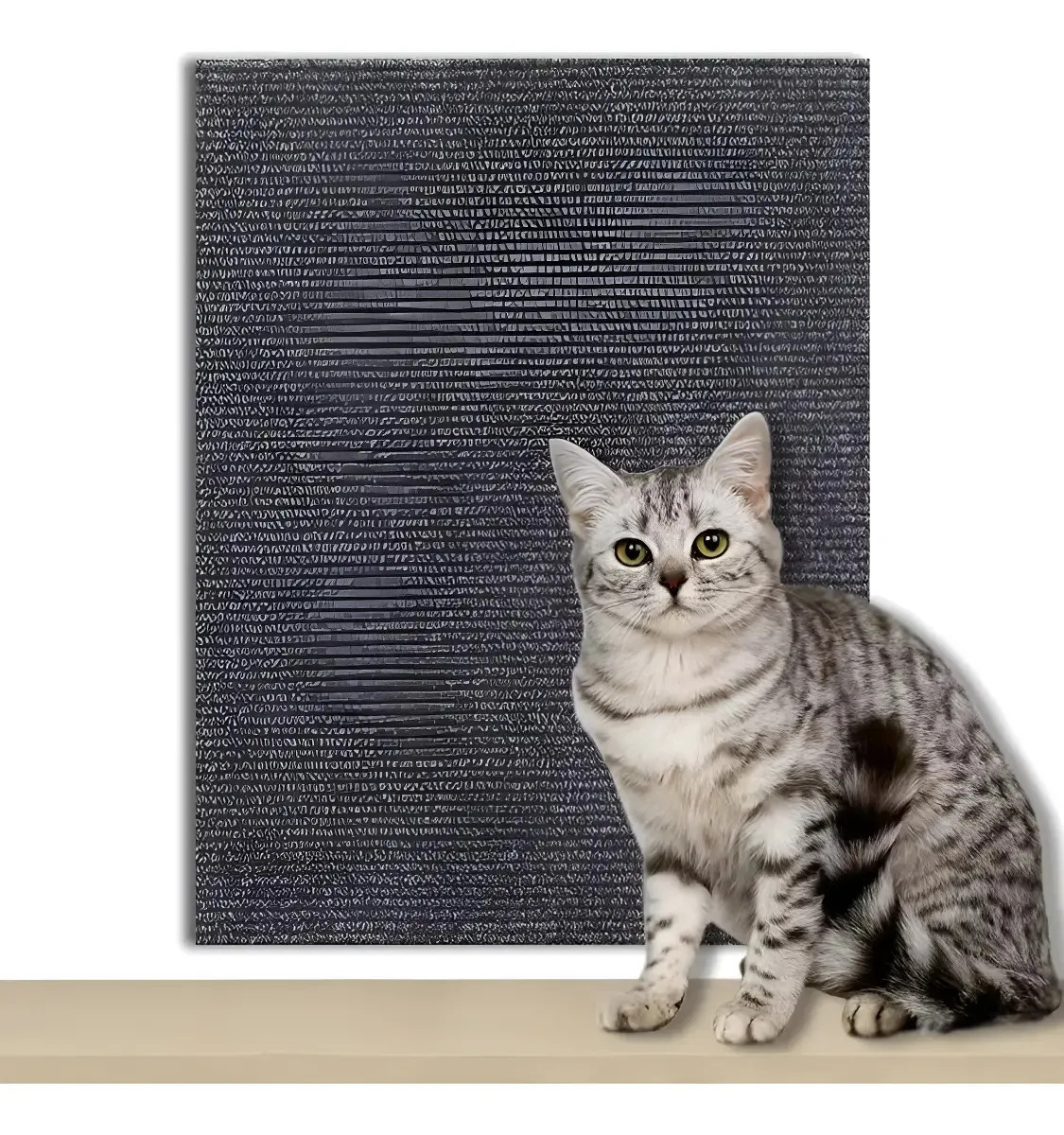 Arranhador E Protetor De Sofá Adesivo Gatos Carpete 48x50cm Cor Cinza-escuro