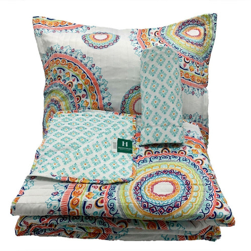 Cubrecama Twin Quilt Turquesa Cover 1 Plaza Rollerhoy Ct