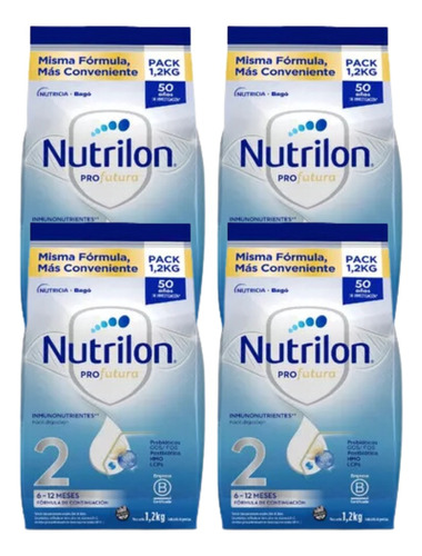 Nutrilon Profutura 2 Bolsa 1.2kg Leche Pvo X 4 Uni