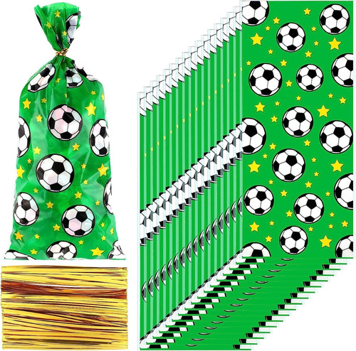 Bolsas Para Cotillón Celofan Diseño Futbol Para Dulces X 10