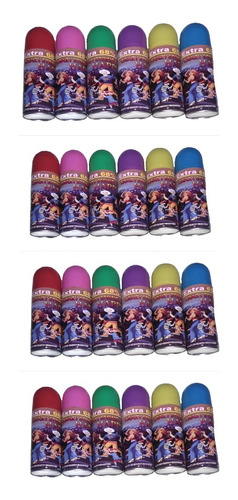 Pack 12 Serpentina Spray Colores Surtidos