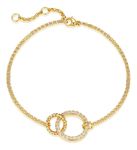 Valloey Rover Pulseras De Oro Para Mujer, Delicada Barra Con