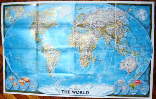 Mapa Nat Geo Earth Night Mundo Noche Y Planisferio 2004 Nuev