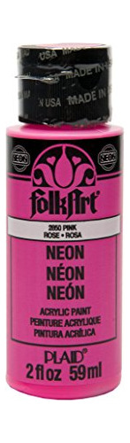 Pintura Acrilica Rosa Neon Brilla En Luz Negra  59ml