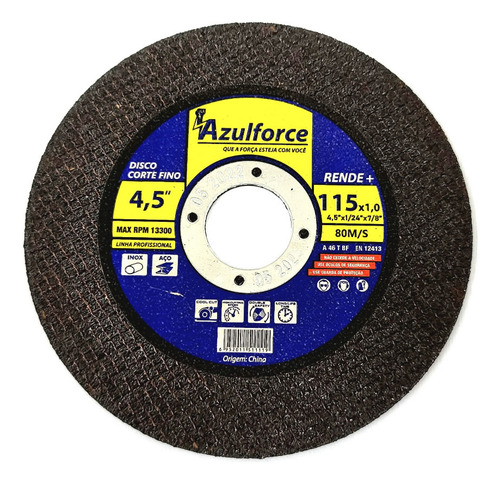 Kit 10 Disco De Corte Inox 4 1/2 (fino) 115 X 1,0 X 22mm