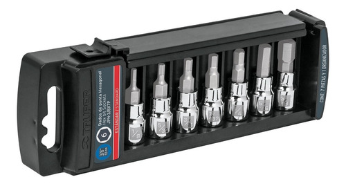Juego De 7 Dados Std Cuadro 3/8 Punta Hexagonal Truper 14169