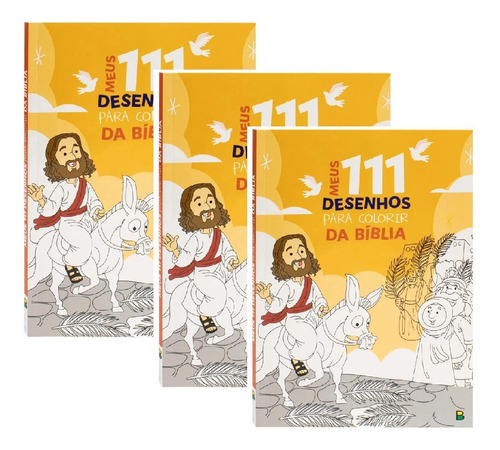 Livro Meus 111 Desenhos Para Colorir Da Bíblia Com 3 Un