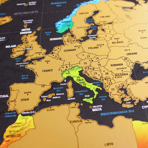 Mapa Mundial De Viajes En Scratch Mapa Que Se Puede Rascar