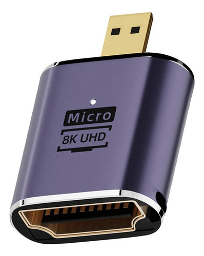 Nfhk Micro Hdmi Macho A Hdmi 2.1 Hembra Uhd Extension Adapta