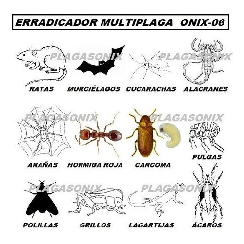 Imagen 2 de 9 de Espanta Multi Plaga Ultrasonico Uso Permanente Onix-06