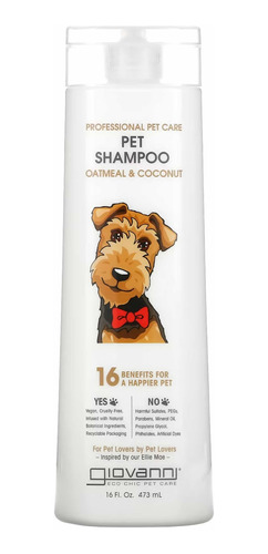 Shampoo Para Mascotas, Avena Y Coco, 473 Ml Giovanni Petcare