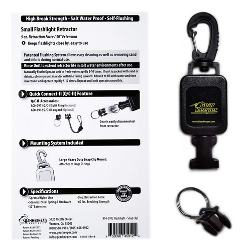 Hammerhead Industries Gear Keeper Rt4-5912 Retractor De Lint