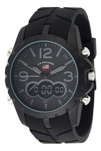 U.s. Polo Assn. Sport Men's Us9287 Watch With Black Rubbe...