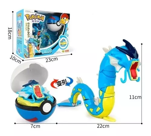 Brinquedo Pokemon Gyarados Dentro Da Pokebola Tamanho Real em