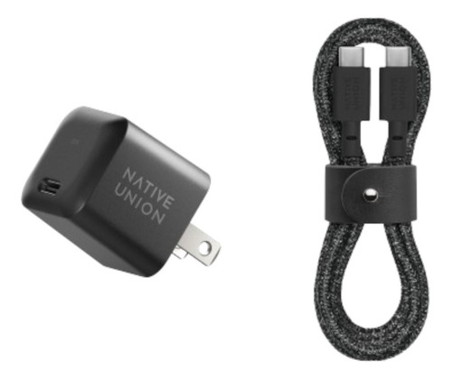 Bundle Cargador De Pared Y Fast De 30w Cable Usb C A C Negro