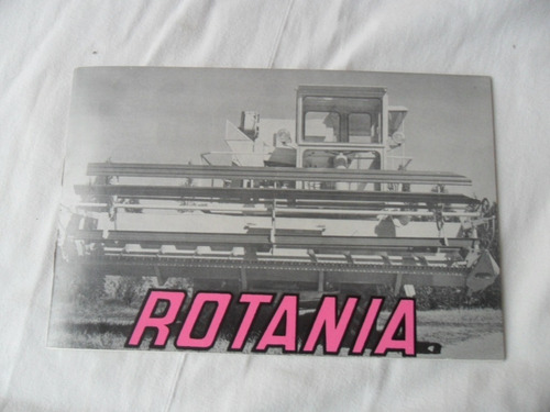 Manual Cosechadora Rotania N8s Antiguo Tractor Campo 