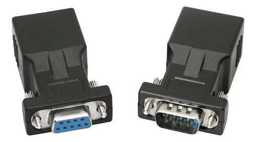 2 Adaptadores Db9 Rs232 A Rj45 Hembra A Macho