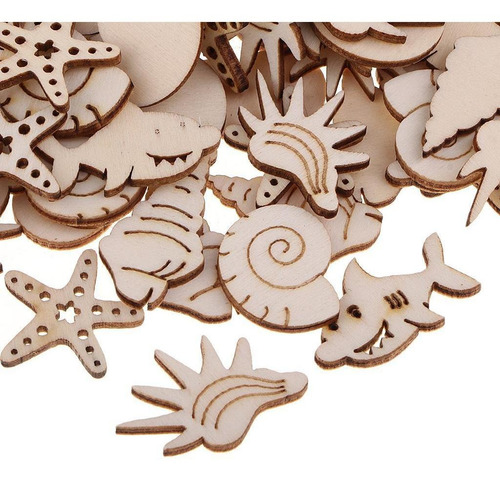 Imagen 7 de 10 de Colgantes De Madera Decoración Bricolaje Artesanía De