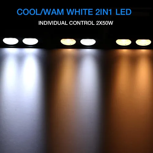 Luz De Lavado Led Oppray 2x50w Dmx512 Sin Parpadeo